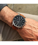 Michael Kors Gage Chronograph Quartz Black Dial Brown Leather Strap Watch For Men - MK8333 Buy Now By Michael Kors