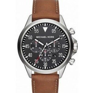 Michael Kors Gage Chronograph Quartz Black Dial Brown Leather Strap Watch For Men - MK8333 Buy Now By Michael Kors