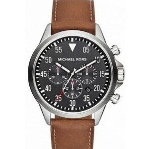 Michael Kors Gage Chronograph Quartz Black Dial Brown Leather Strap Watch For Men - MK8333 Buy Now By Michael Kors