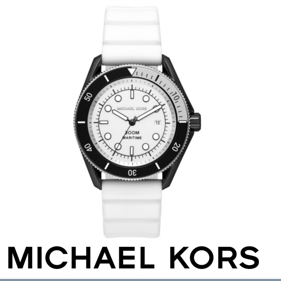 Michael Kors Maritime Analog White Dial White Silicone Strap Watch for Men - MK9159 Buy Now By Michael Kors