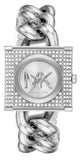 Michael Kors Chain Lock Pave Silver Dial Silver Steel Strap Watch For Women - MK4718 Buy Now By Michael Kors