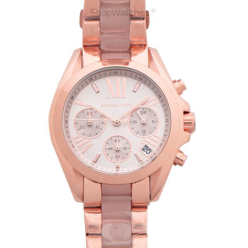 Michael Kors Bradshaw Rose Gold Dial Two Tone Steel Strap Watch for Women - MK6066 Buy Now By Michael Kors