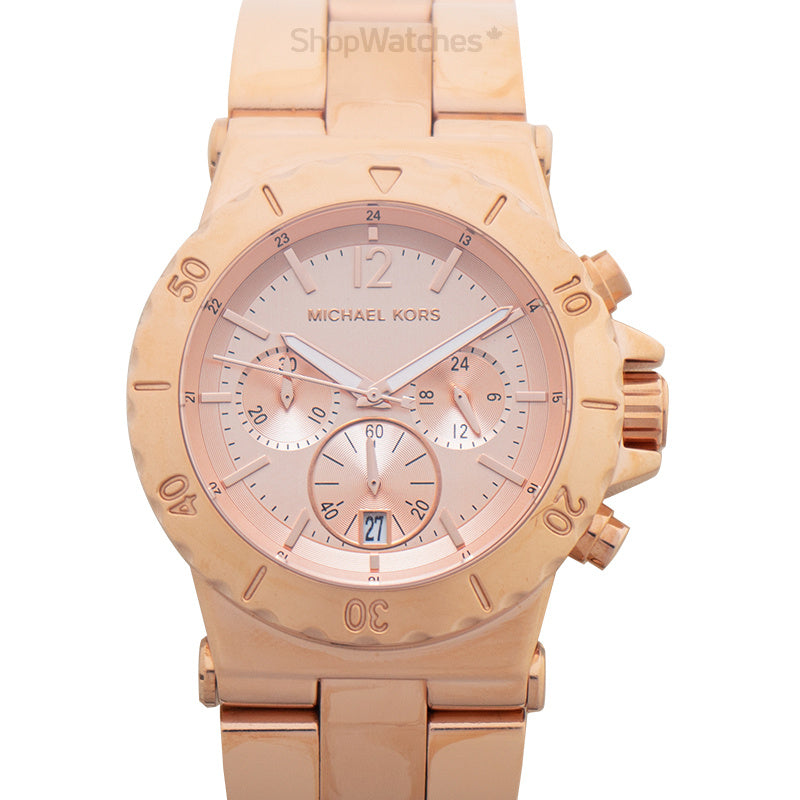 Michael Kors Dylan Rose Gold Dial Rose Gold Steel Strap Watch for Women - MK5314 Buy Now By Michael Kors