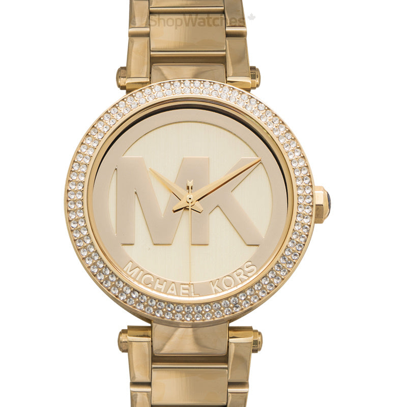 Michael Kors Parker Diamonds Gold Dial Gold Steel Strap Watch for Women - MK5784 Buy Now By Michael Kors