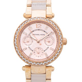 Michael Kors Parker Pink Dial Two Tone Steel Strap Watch for Women - MK6110 Buy Now By Michael Kors