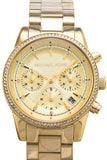 Michael Kors Ritz Gold Dial Gold Steel Strap Watch for Women - MK6356 Buy Now By Michael Kors