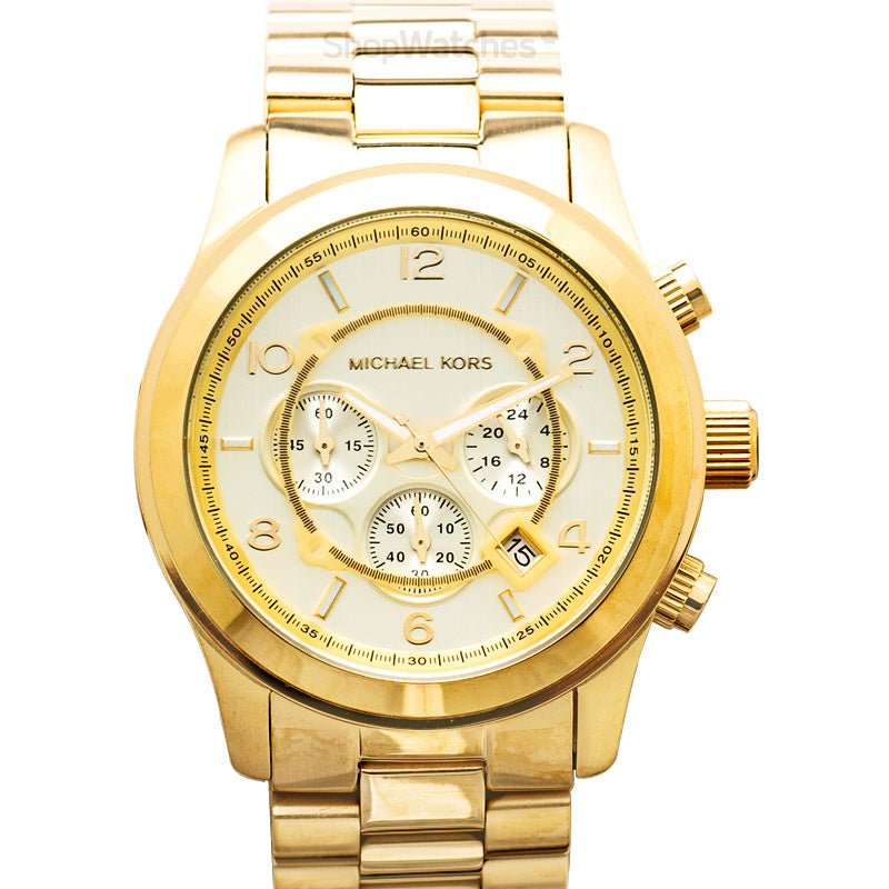Michael Kors Runway Gold Dial Gold Steel Strap Watch for Men - MK8077 Buy Now By Michael Kors