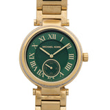 Michael Kors Skylar Green Dial Gold Steel Strap Watch for Women - MK6065 Buy Now By Michael Kors