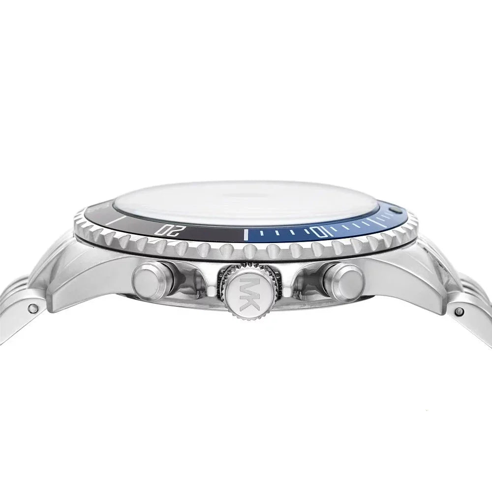 Michael Kors Bayville Chronograph Black Dial Silver Steel Strap Watch For Men - MK8749 Buy Now By Michael Kors