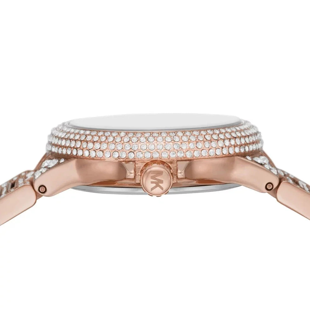 Michael Kors Camille Multifunction Crystals Rose Gold Dial Rose Gold Steel Strap Watch For Women - MK6997 Buy Now By Michael Kors