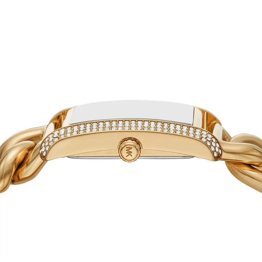 Michael Kors Emery Three Hand Silver Dial Gold Steel Strap Watch For Women - Mk7300 Buy Now By Michael Kors