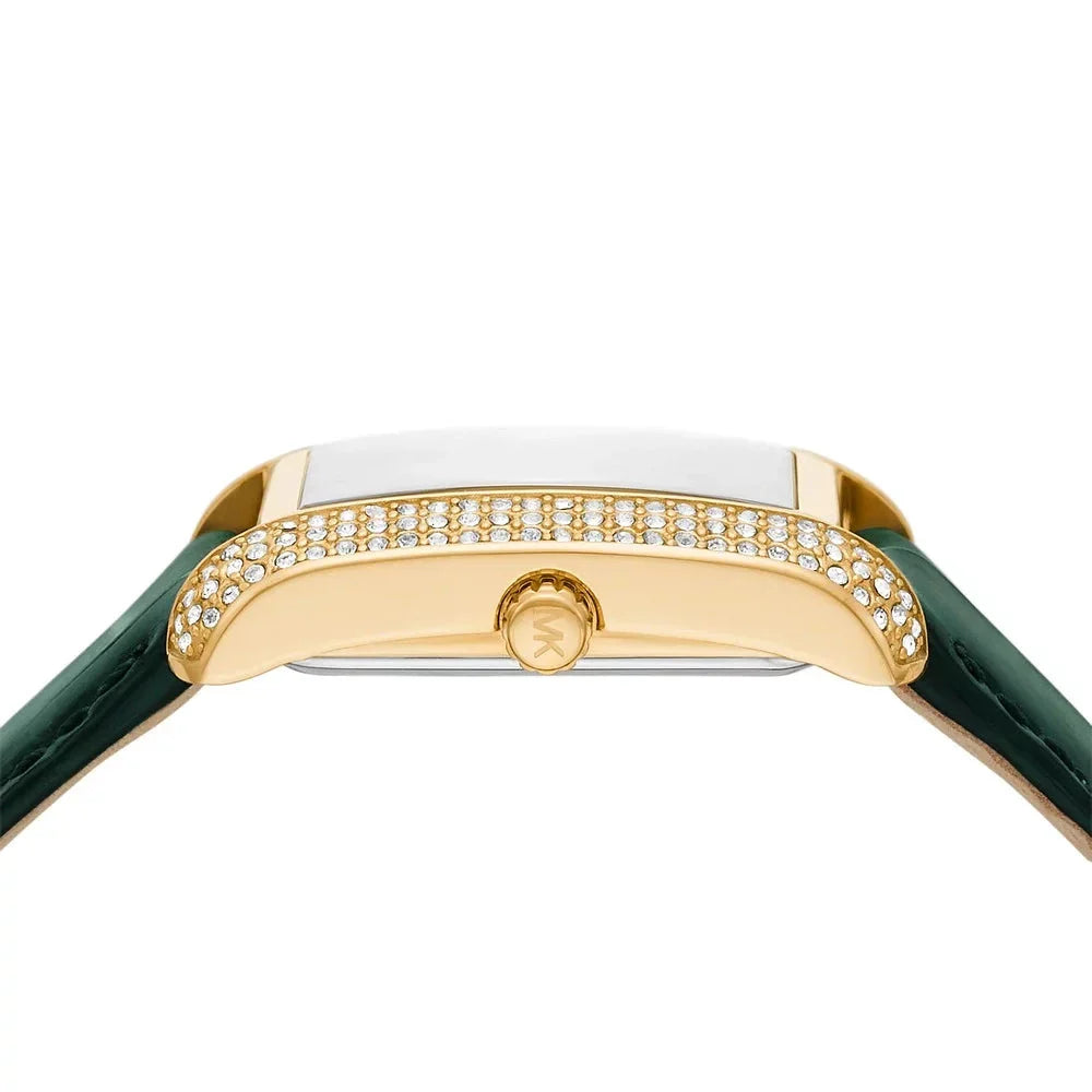 Michael Kors Emery Quartz Diamonds Green Dial Green Leather Strap Watch For Women - MK4697 Buy Now By Michael Kors