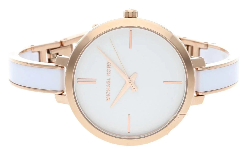 Michael Kors Jaryn Analog White Dial Two Tone Steel Strap Watch For Women - MK4342 Buy Now By Michael Kors