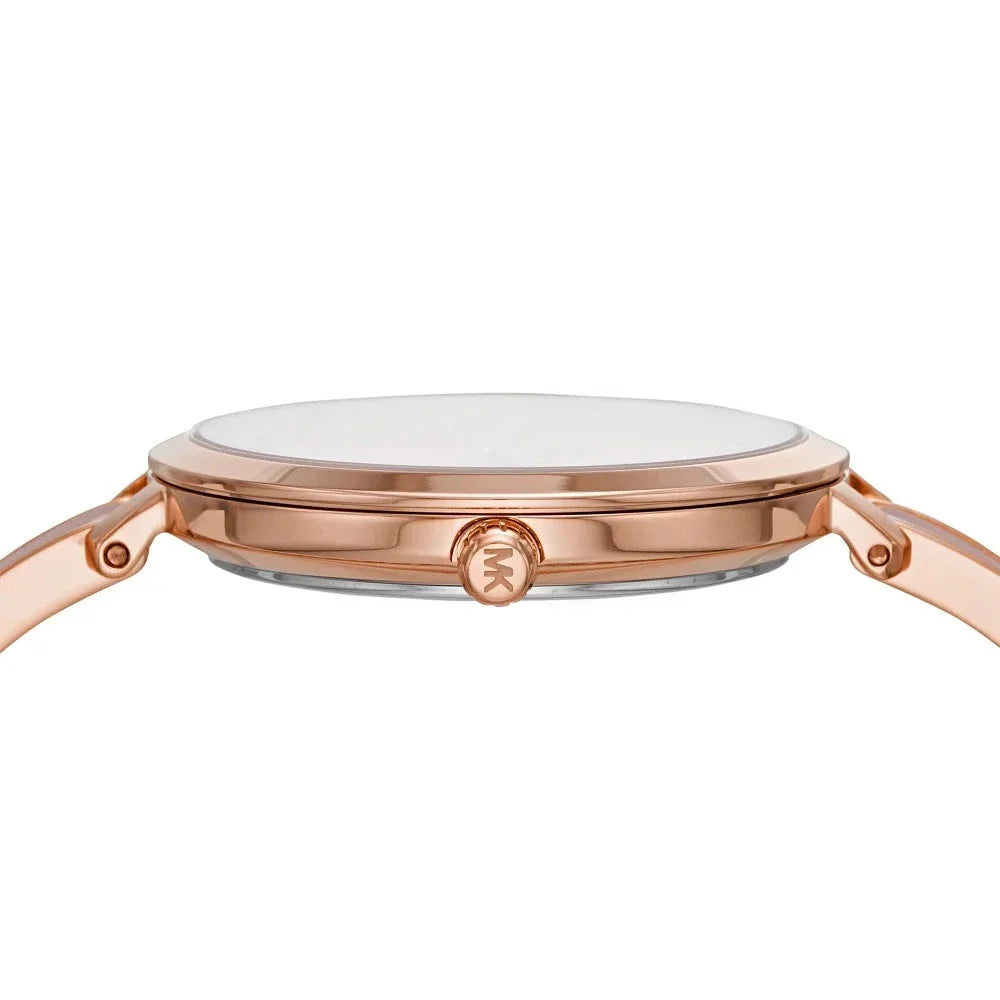Michael Kors Jaryn Analog Gold Dial Pink Steel Strap Watch For Women - MK4343 Buy Now By Michael Kors