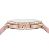 Michael Kors Layton Three-Hand White Dial Pink Leather Strap Watch for Women - MK2909 Buy Now By Michael Kors