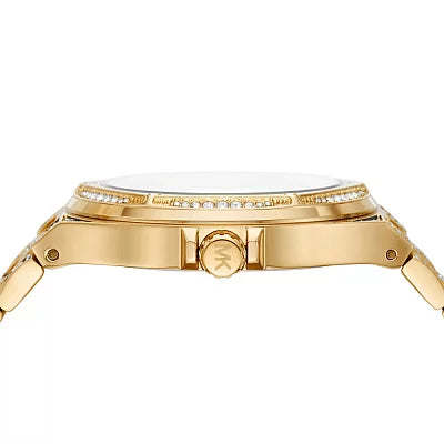Michael Kors Lennox Three Hand Crystals Gold Dial Two Tone Steel Strap Watch For Women - MK7284 Buy Now By Michael Kors