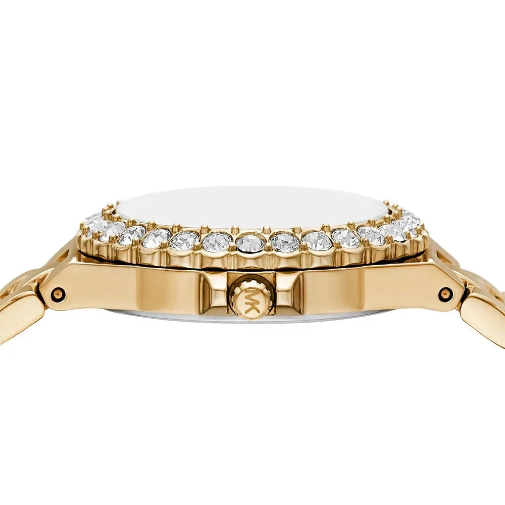 Michael Kors Lennox Quartz Green Dial Gold Steel Strap Watch For Women - MK7395 Buy Now By Michael Kors