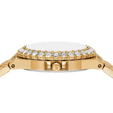 Michael Kors Lennox Three Hand Black Dial Gold Steel Strap Watch For Women - MK7394 Buy Now By Michael Kors