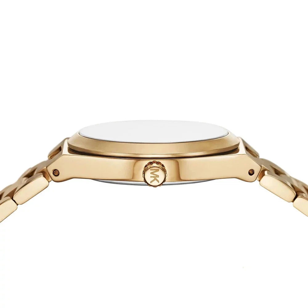 Michael Kors Lennox Three-Hand Gold Dial Gold Steel Strap Watch for Women - MK7500 Buy Now By Michael Kors