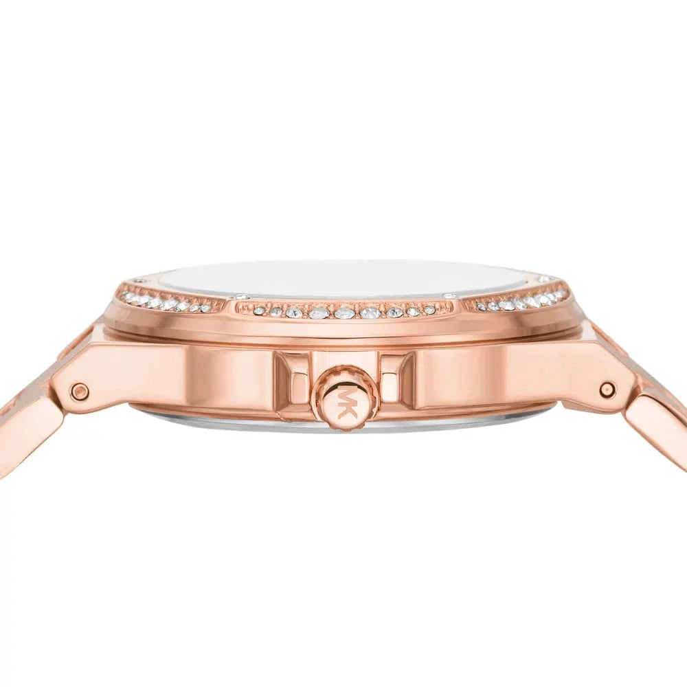 Michael Kors Lennox Three Hand Rose Gold Dial Rose Gold Steel Strap Watch For Women - MK7230 Buy Now By Michael Kors