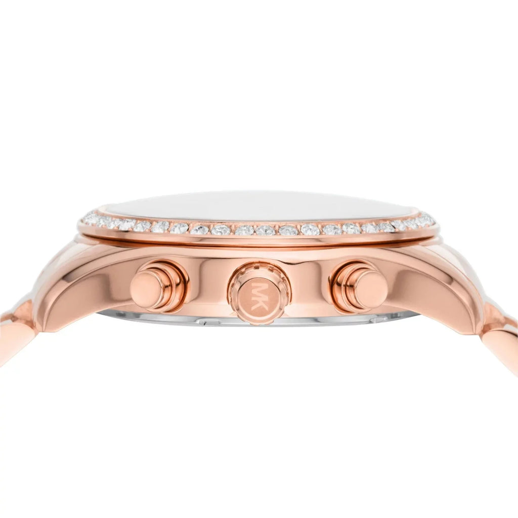 Michael Kors Lexington Chronograph Rose Gold Dial Rose Gold Steel Strap Watch for Women - MK7242 Buy Now By Michael Kors