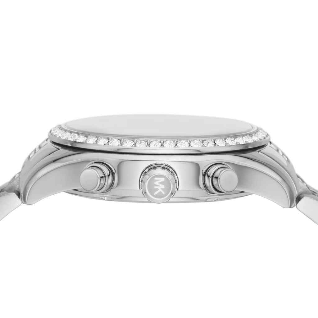 Michael Kors Lexington Chronograph White Dial Silver Steel Strap Watch For Women - MK7243 Buy Now By Michael Kors