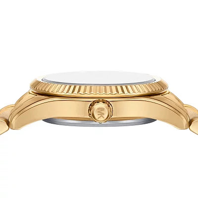 Michael Kors Lexington Three Hand Blue Dial Gold Steel Strap Watch for Women - MK4813 Buy Now By Michael Kors