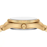 Michael Kors Lexington Three Hand Blue Dial Gold Steel Strap Watch for Women - MK4813 Buy Now By Michael Kors