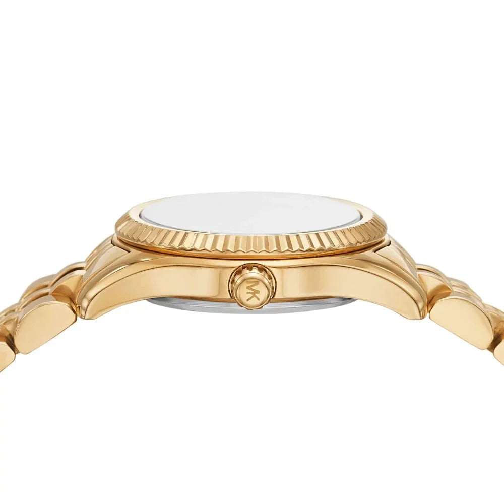 Michael Kors Lexington Pave Three-Hand Green Dial Gold Steel Strap Watch for Women - MK4842 Buy Now By Michael Kors