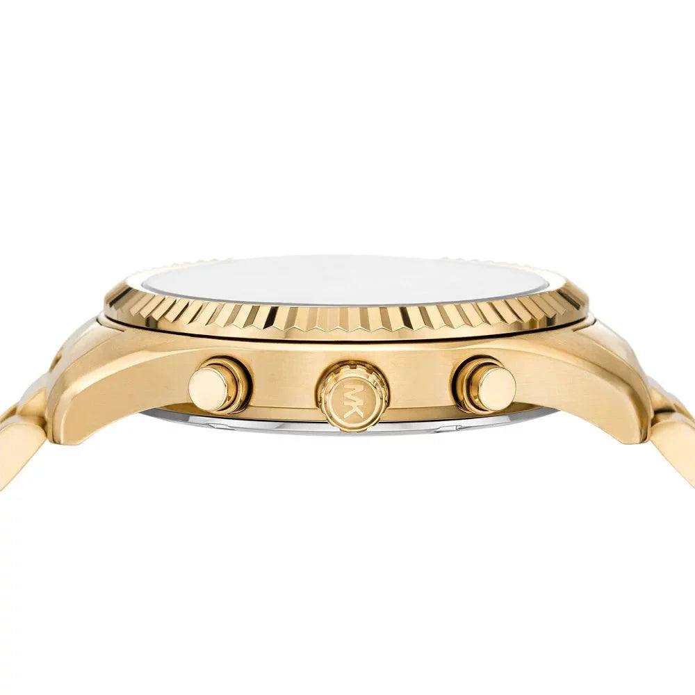 Michael Kors Lexington Chronograph Blue Dial Gold Steel Strap Watch for Men - MK9153 Buy Now By Michael Kors