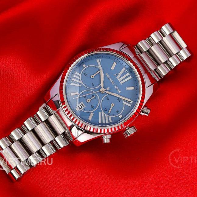 Michael Kors Lexington Chronograph Blue Dial Silver Steel Strap Watch For Women - MK7215 Buy Now By Michael Kors