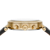 Michael Kors Parker Chronograph Black Dial Black Leather Strap Watch For Women - MK6984 Buy Now By Michael Kors