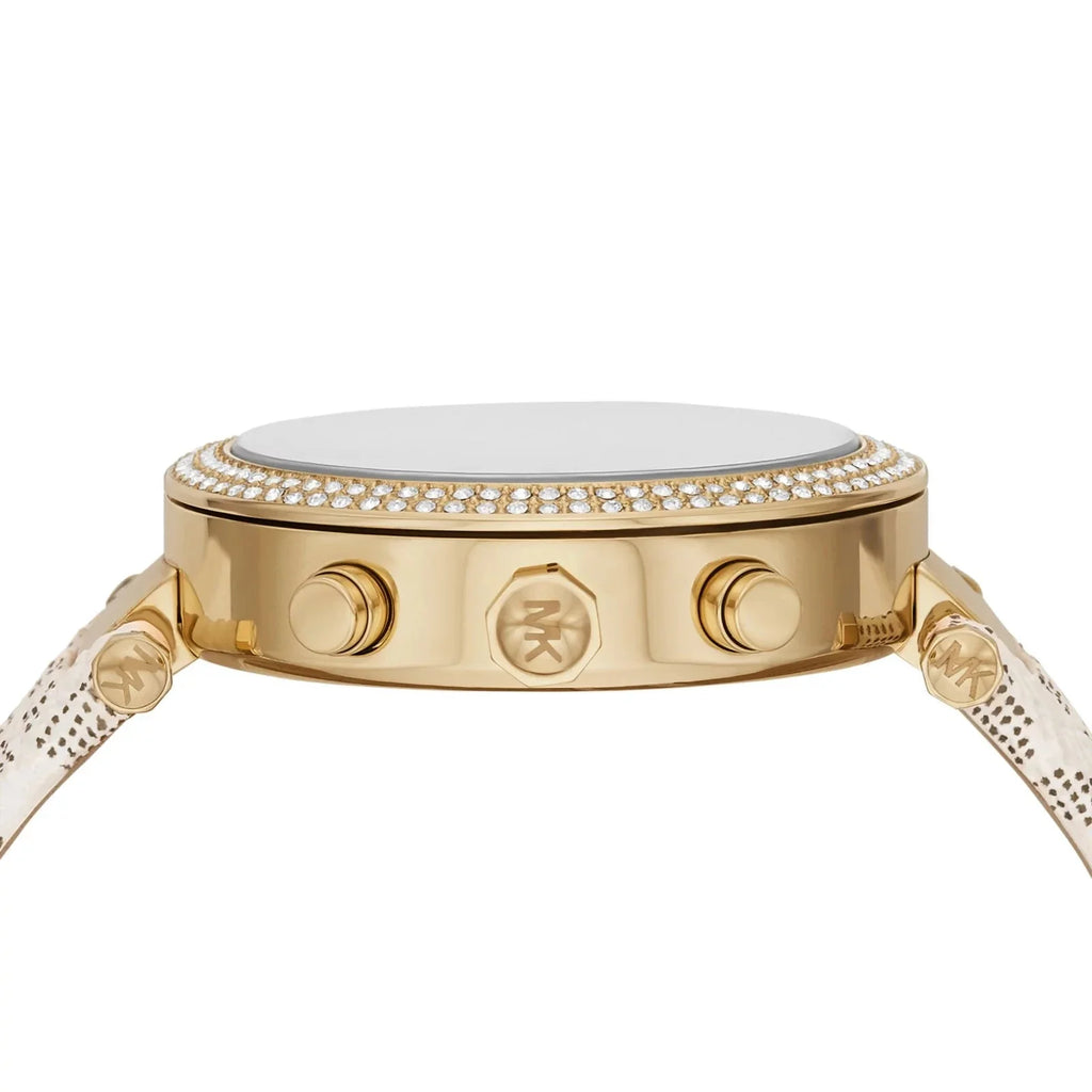 Michael Kors Parker Chronograph White Dial White Leather Strap Watch For Women - MK6916 Buy Now By Michael Kors