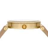 Michael Kors Parker Three-Hand Gold Dial Brown Leather Strap Watch For Women - MK4725 Buy Now By Michael Kors