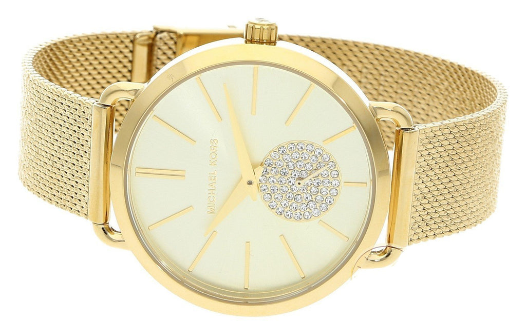 Michael Kors Portia Gold Dial Gold Mesh Bracelet Watch for Women - MK3844 Buy Now By Michael Kors