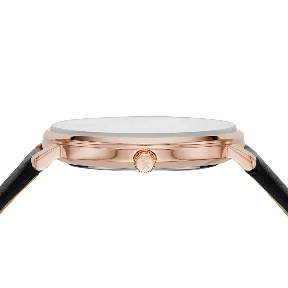 Michael Kors Pyper Quartz White Dial Black Leather Strap Watch For Women - MK2834 Buy Now By Michael Kors