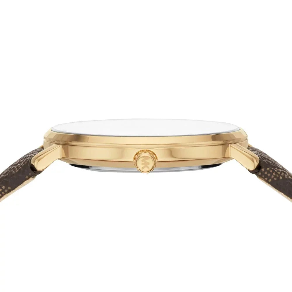 Michael Kors Pyper Quartz Silver Dial Brown Leather Strap Watch For Women - MK2857 Buy Now By Michael Kors