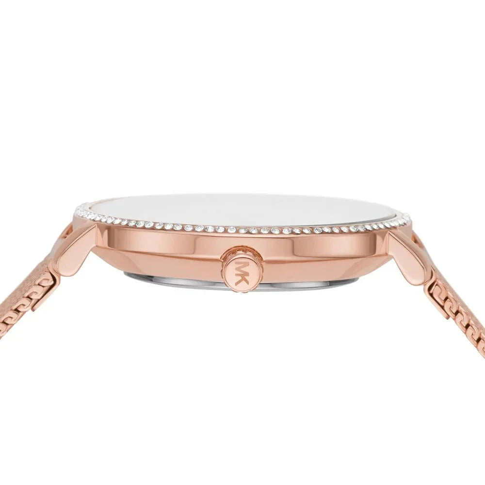 Michael Kors Pyper Quartz Mother of Pearl White Dial Rose Gold Mesh Strap Watch For Women - MK4588 Buy Now By Michael Kors