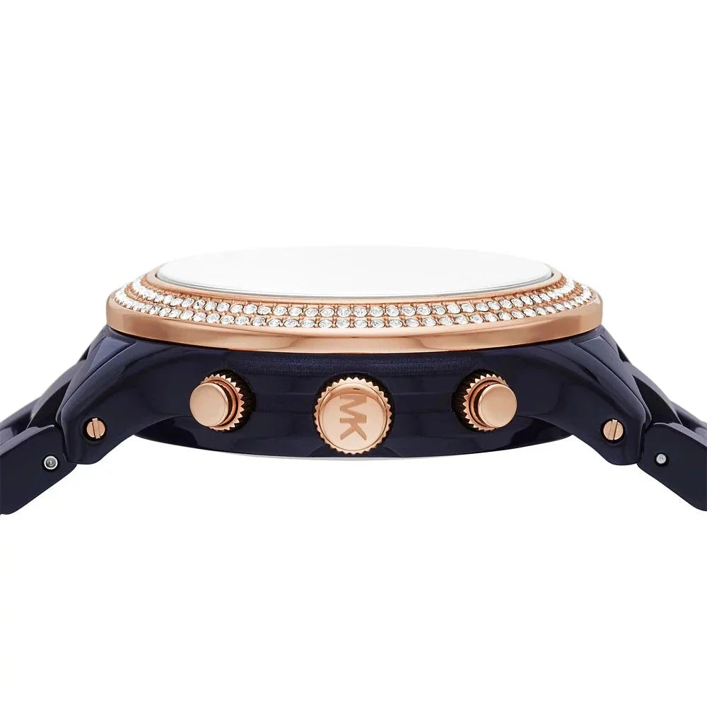 Michael Kors Runway Chronograph Blue Dial Blue Steel Strap Watch for Women - MK7423 Buy Now By Michael Kors