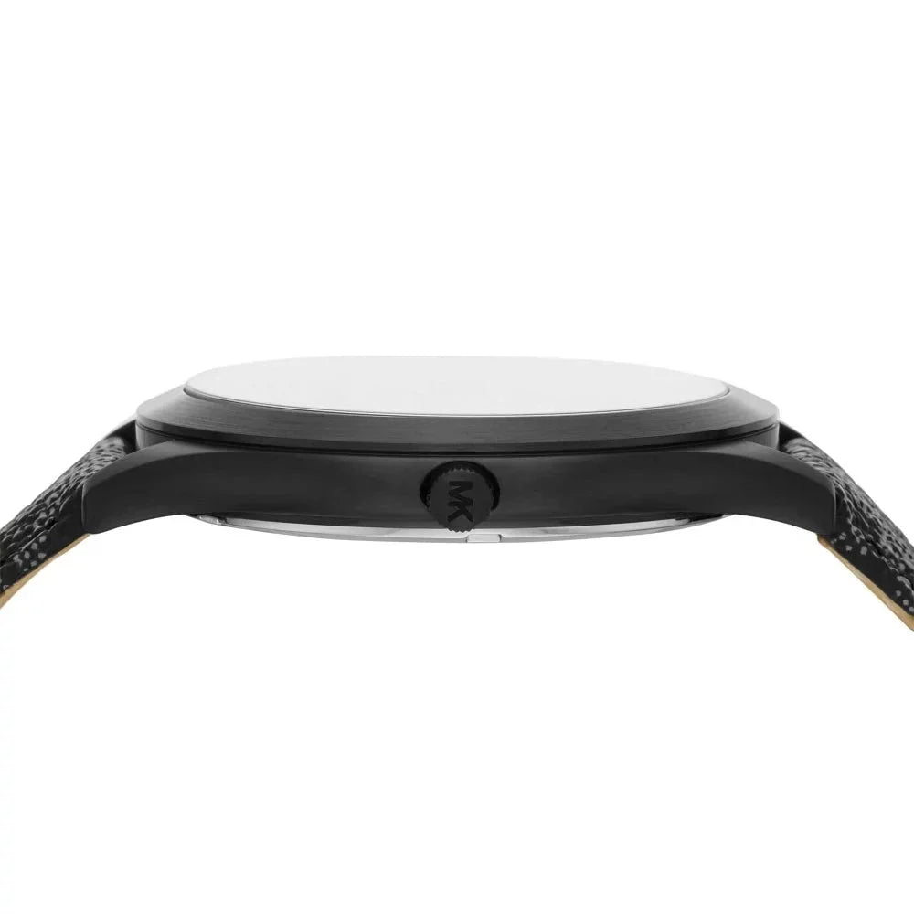 Michael Kors Slim Runway Black Dial Black Leather Strap Watch For Men - MK8908 Buy Now By Michael Kors