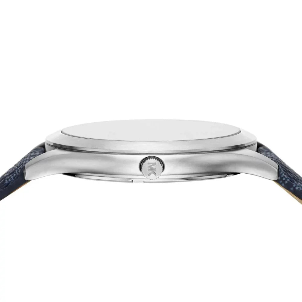 Michael Kors Slim Runway Analog Blue Dial Blue Leather Strap Watch For Men - MK8907 Buy Now By Michael Kors