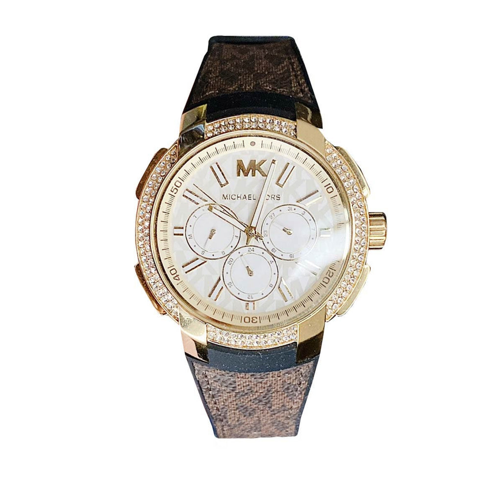Michael Kors Sidney Multifunction White Dial Brown Leather Strap Watch For Women - MK6948 Buy Now By Michael Kors
