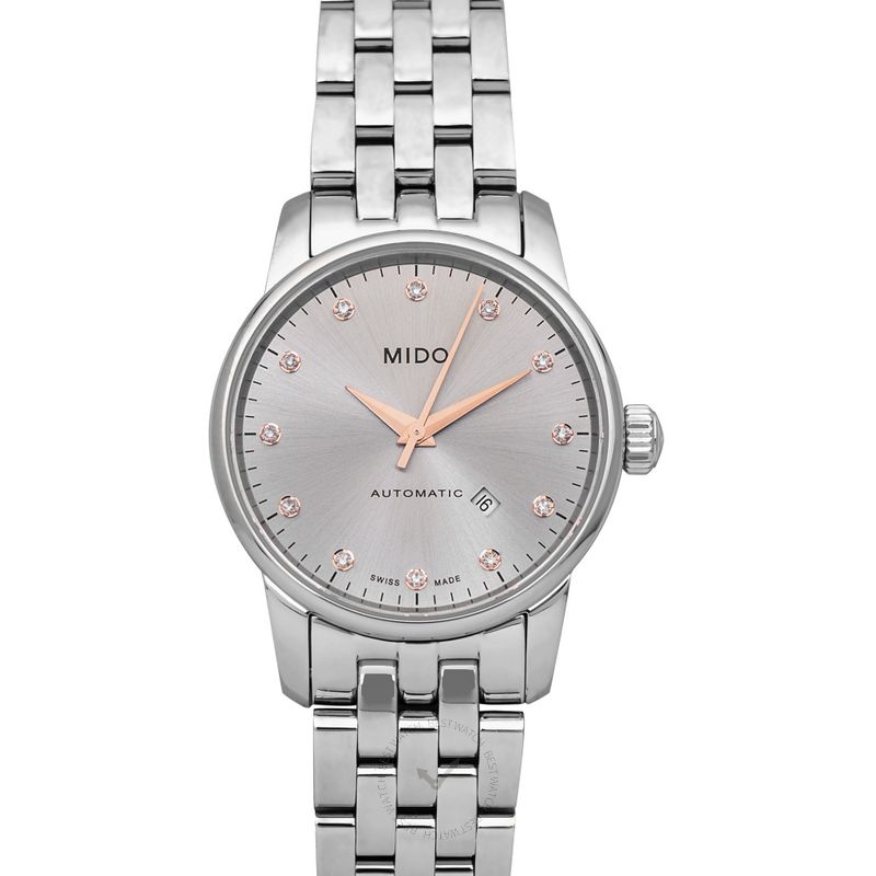 Mido Baroncelli III Automatic Silver Dial Silver Steel Strap Watch For Men - M8600.4.67.1 Buy Now By Mido