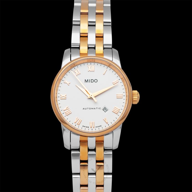 Mido Baroncelli Automatic White Dial Two Tone Steel Strap Watch For Women - M8600.9.N6.1 Buy Now By Mido