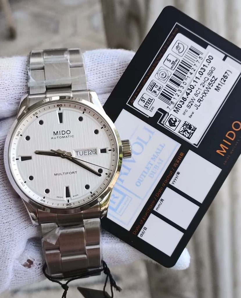 Mido Multifort Automatic Silver Dial Silver Steel Strap Watch For Men - M005.430.11.031.80 Buy Now By Mido