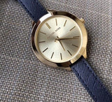 Michael Kors Runway Quartz Gold Dial Blue Leather Strap Watch For Women - MK2285 Buy Now By Michael Kors