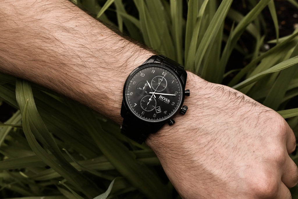 Hugo Boss Rafale Chronograph Black Dial Black Leather Strap Watch For Men - 1513456 Buy Now By Hugo Boss