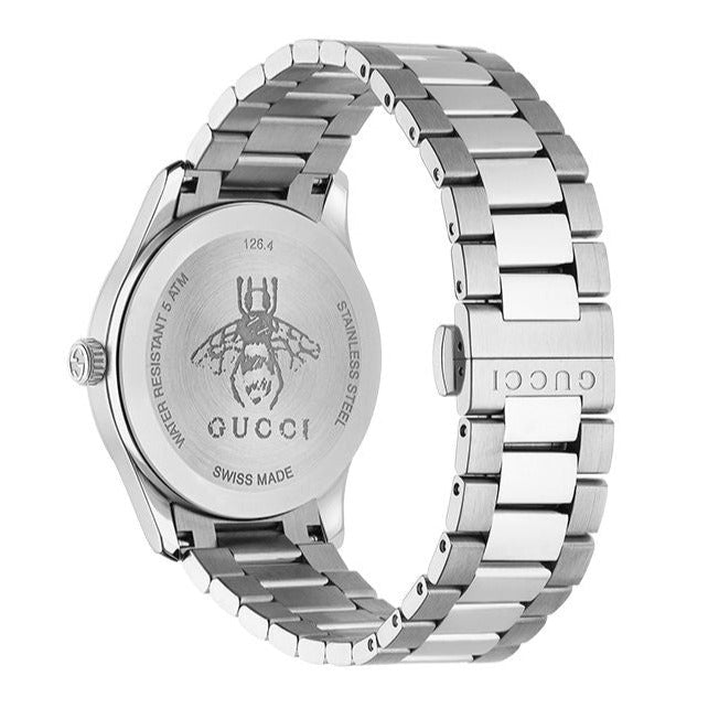 Gucci G Timeless White Dial Silver Steel Strap Watch For Women - YA1264028A Buy Now By Gucci