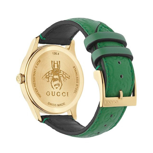 Gucci G Timeless Quartz Green Dial Green Leather Strap Watch For Women - YA1264099 Buy Now By Gucci