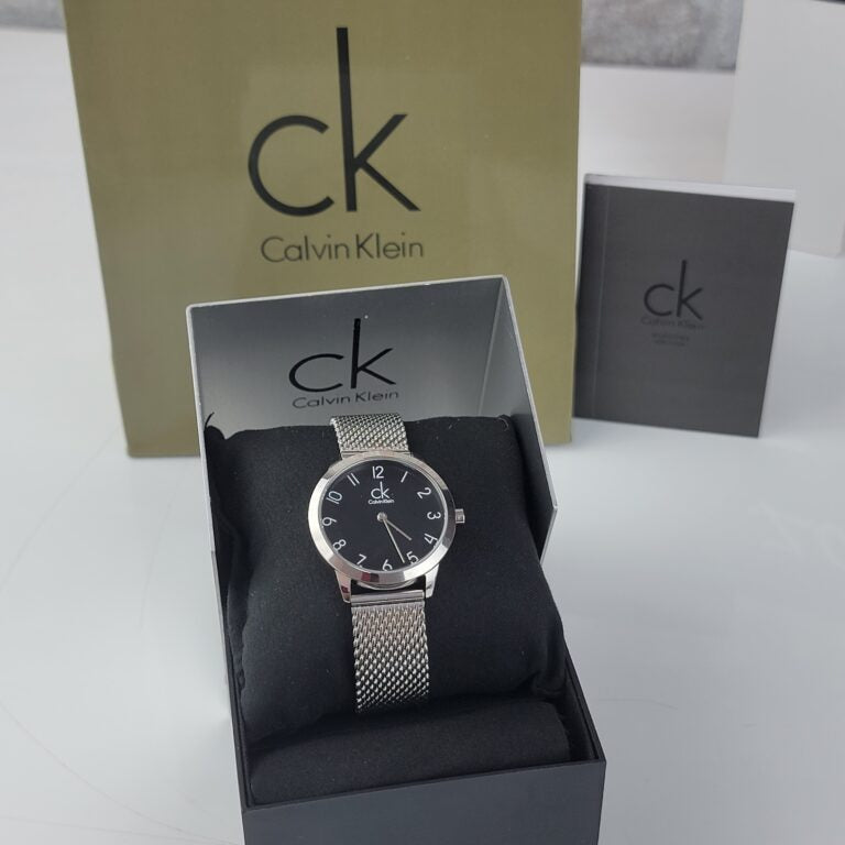 Calvin Klein Minimal Black Dial Silver Mesh Bracelet Watch for Women - K3M52151 Buy Now By Calvin Klein